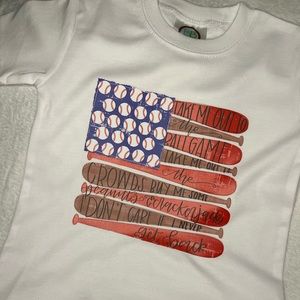 NEW boys sublimation baseball flag shirt!